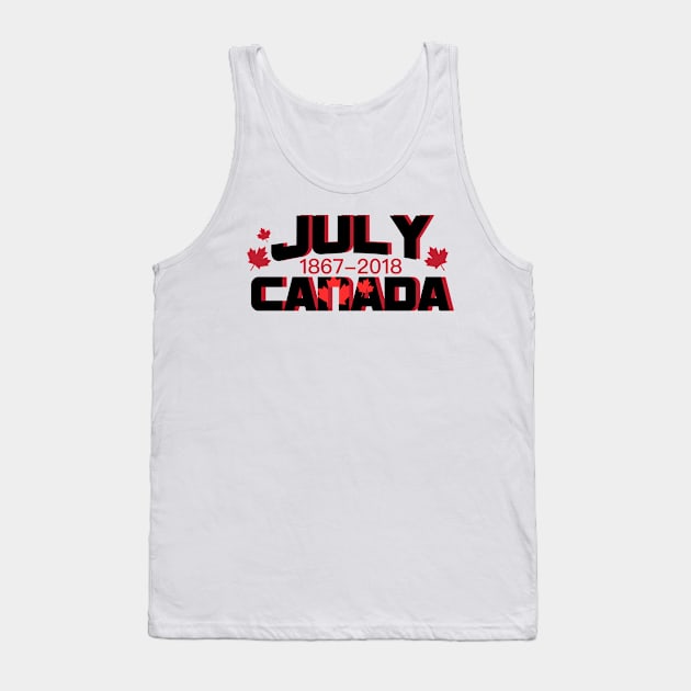 Canada Maple Leaf Vintage Retro 151 Years Tank Top by chrizy1688